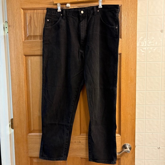 Wrangler Other - Vintage Y2K Men’s Wrangler Jeans Black Denim Cotton 97601CB 40X30 Made In USA 🇺🇸